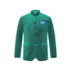 Beatrice Von Tresckow Green Sage Mughal Mens Velvet Jacket