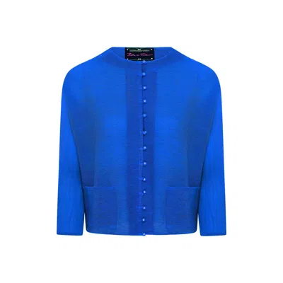 Beatrice Von Tresckow Women's Blue Fearne Dolman Cardigan
