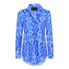 Beatrice Von Tresckow Women's Blue Ikat Print Santorini Shirt