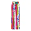 Beatrice Von Tresckow Women's Brush Stroke Wide Stretch Flare Trousers