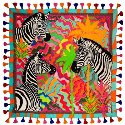 Beatrice Von Tresckow Women's Celestial Zebra Stilvoll Wool Shawl