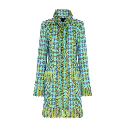 Beatrice Von Tresckow Women's Green Aqualime Fringed Lacy Coat