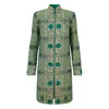 Beatrice Von Tresckow Women's Green Jade Shawl Rosette Wool Shawl Jacket In Green