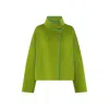 Beatrice Von Tresckow Women's Green Lime Cashmere Mix Audrey Bomber Jacket In Green