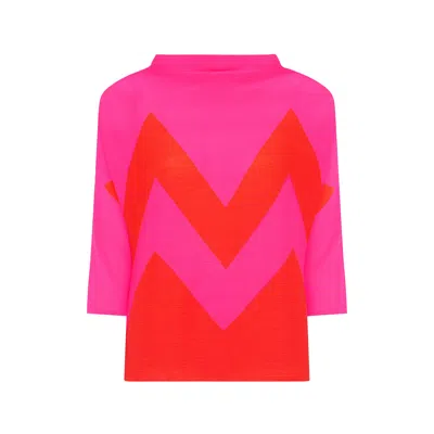 Beatrice Von Tresckow Women's Orange / Pink Pink Zig Zag Jumper