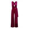 Beatrice Von Tresckow Women's Pink / Purple Pink Velvet Jumpsuit In Pink/purple