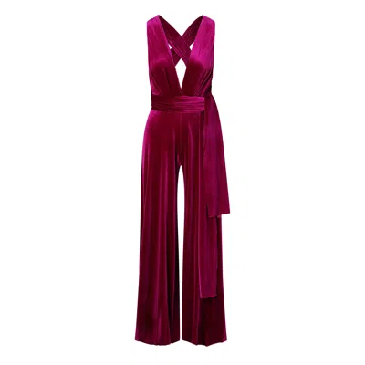 Beatrice Von Tresckow Women's Pink / Purple Pink Velvet Jumpsuit In Pink/purple