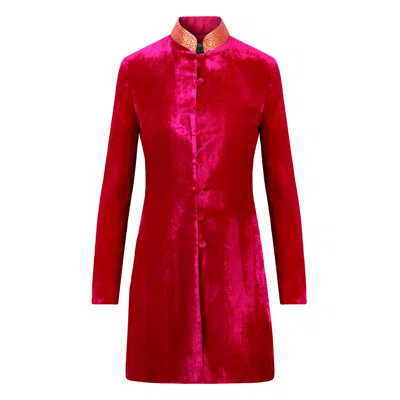 Beatrice Von Tresckow Women's Pink / Purple Raspberry Regal Velvet Grace Jacket In Pink/purple