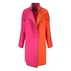 Beatrice Von Tresckow Women's Pink / Purple / Yellow Pink Orange Oversized Cashmere Mix Space Coat In Pink/purple/yellow