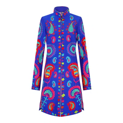 Beatrice Von Tresckow Women's Royal Blue Samarkand Nehru Jacket In Multi