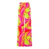 Beatrice Von Tresckow Women's Tutti Frutti Wide Stretch Flare Trousers In Green/orange/pink/red