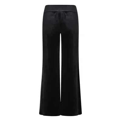 Beatrice Von Tresckow Women's Velvet Wide Flare Trousers - Black
