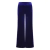Beatrice Von Tresckow Women's Velvet Wide Flare Trousers - Royal Blue In Blue
