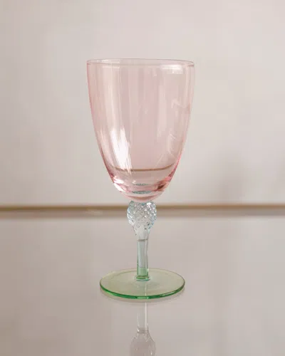 Beatriz Ball Aquarelle 12 Oz. Wine/all Purpose Glasses, Set Of 4 In Pink