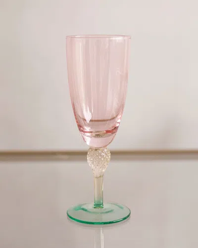 Beatriz Ball Aquarelle 8 Oz. Flutes, Set Of 4 In Pink