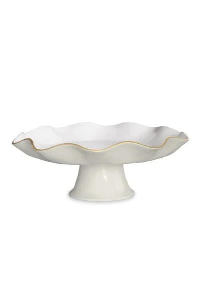Beatriz Ball Collection Encanto Carola Pedestal Cake Plate In White