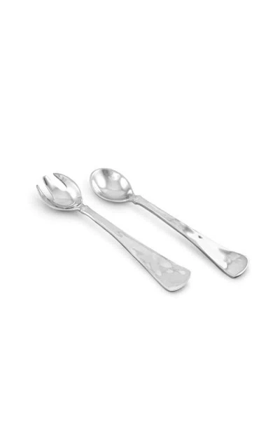 Beatriz Ball Collection Soho Large Salad Servers In Silver