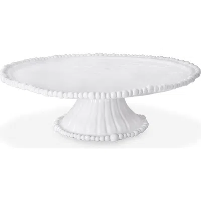 Beatriz Ball Collection Vida Alegria Pedestal Cake Plate In White