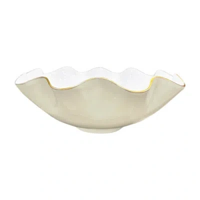 Beatriz Ball Encanto Aluminum Serving Bowl In Cream,white