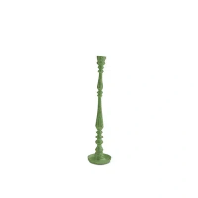Beatriz Ball Encanto Aluminum Tabletop Candlestick In Leaf Green