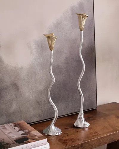 Beatriz Ball Garden Tulip Candlestick Holder, 22" In Gold