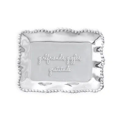 Beatriz Ball Giftables Aluminum Tray In Silver