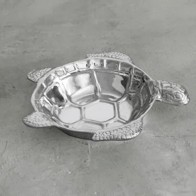 Beatriz Ball Giftables Ocean Turtle Wine Coaster In Silver