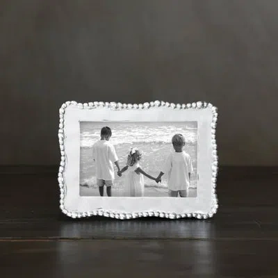 Beatriz Ball Giftables Organic Pearl 4 X 6 Frame In Silver