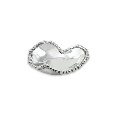 Beatriz Ball Giftables Organic Pearl Heart Bowl In Silver
