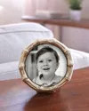 Beatriz Ball Giftables Sierra Modern Bamboo Round Frame, 5" X 5" In Gold