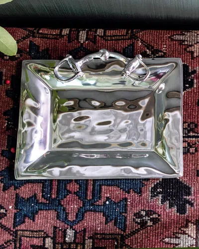 Beatriz Ball Giftables Western Equestrian Petit Tray In Silver