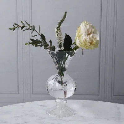 Beatriz Ball Glass Cambridge Flora Flower Vase Set Of 2 (clear)
