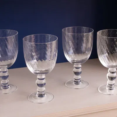 Beatriz Ball Glass French Swirl All Purpose Set Of 4 (clear) 20 Fl oz In Transparent