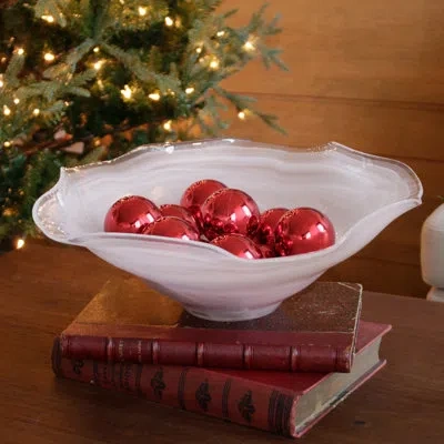 Beatriz Ball Glass Salad Bowl In White