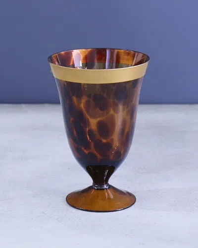 Beatriz Ball Glass Tortoise And Golden Wine Glasses, Set Of 4