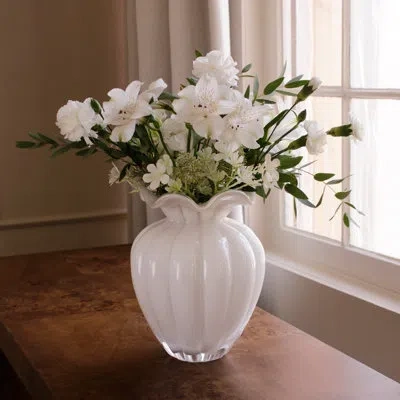 Beatriz Ball Glass Vento Large Vase In Cream