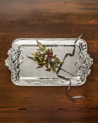 Beatriz Ball Holiday Acorn Large Tray In Metallic