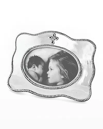 Beatriz Ball Horizontal Baby Cross Frame, 4" X 6" In Silver