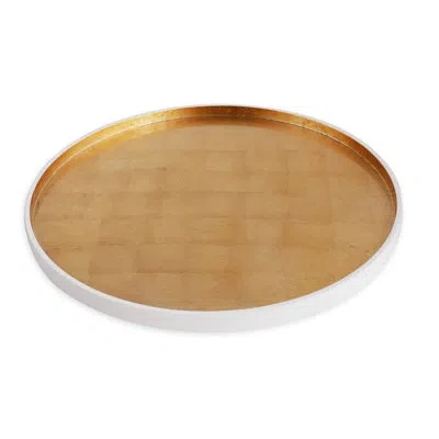 Beatriz Ball Indochine Round Lacquered Tray In Gold