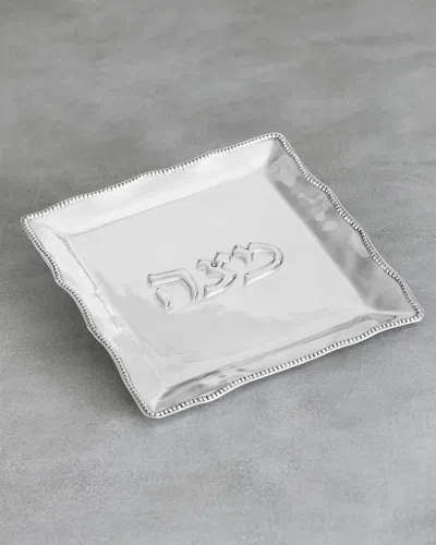 Beatriz Ball Judaica Matza Plate With Pearls