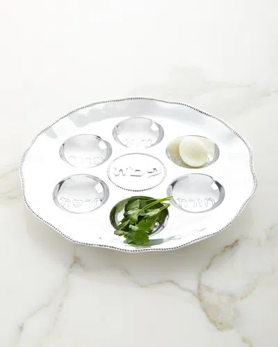 Beatriz Ball Judaica Seder Plate With Metal Pearls