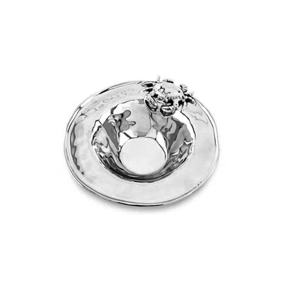 Beatriz Ball Ocean Aluminum Serving Bowl In Silver