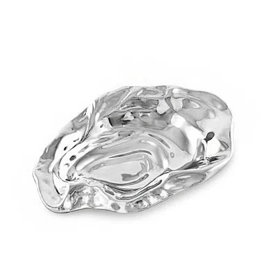 Beatriz Ball Ocean Oyster 25 Fl Oz. Serving Bowl In Silver
