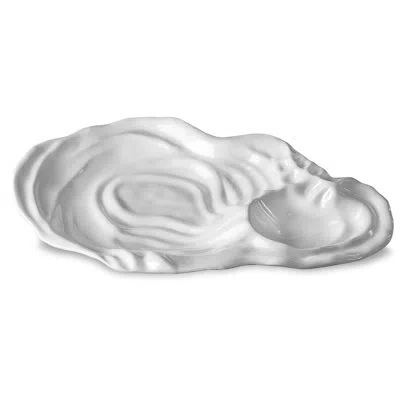 Beatriz Ball Ocean Oyster Melamine Chip And Dip Platter In White