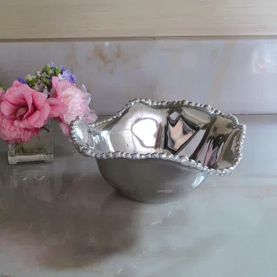 Beatriz Ball Organic Pearl 10 Dining Bowl In Silver
