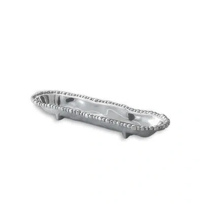 Beatriz Ball Organic Pearl Cracker Tray In Silver