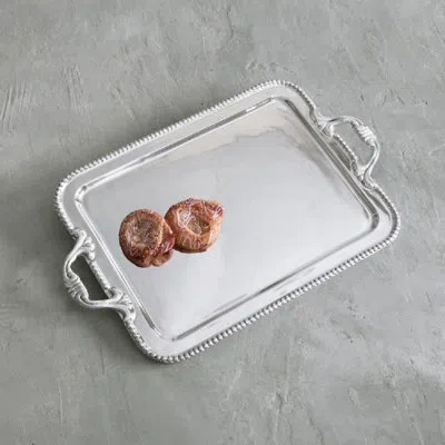 Beatriz Ball Pearl David Extra Large Tray In Silver