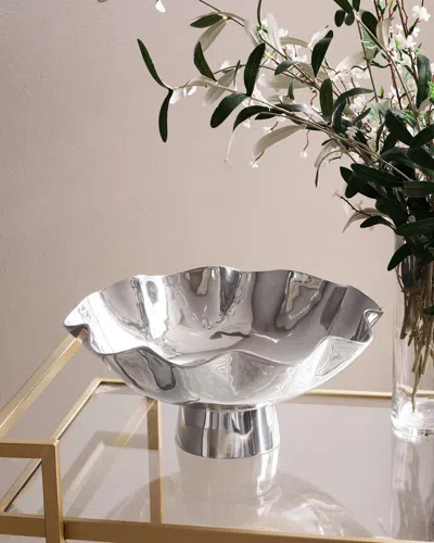 Beatriz Ball Pedestal Carola Large Bowl In Metallic