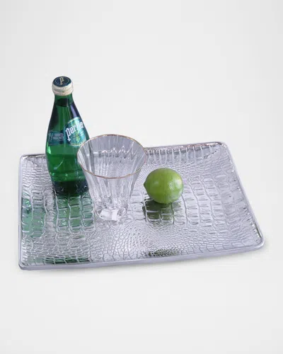 Beatriz Ball Pieles Croc Medium Tray In Gray