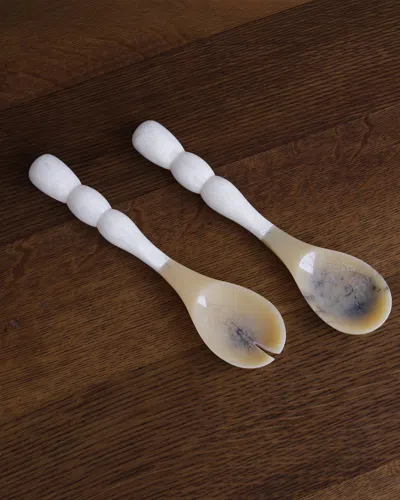 Beatriz Ball Resin Rio Bubble Salad Servers, Set Of 2 In Multi